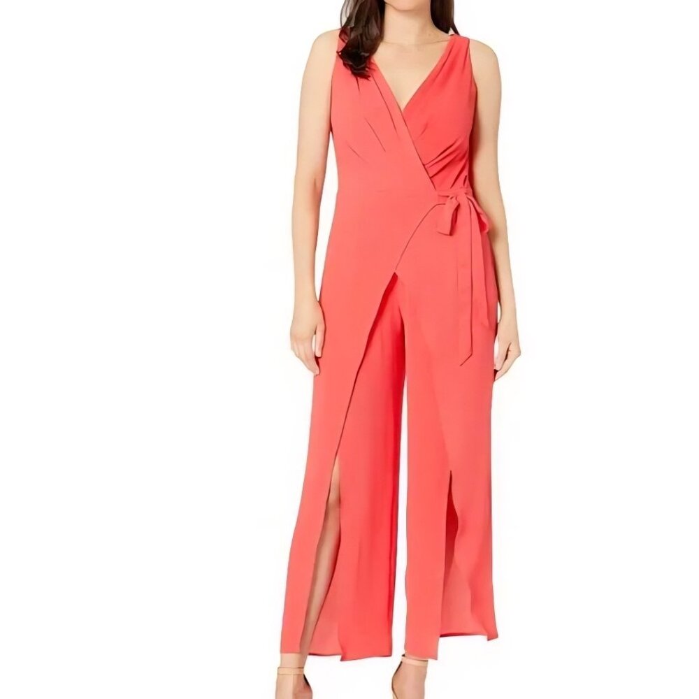 London Times Catalina Coral Jumpsuit Plus Size 22W